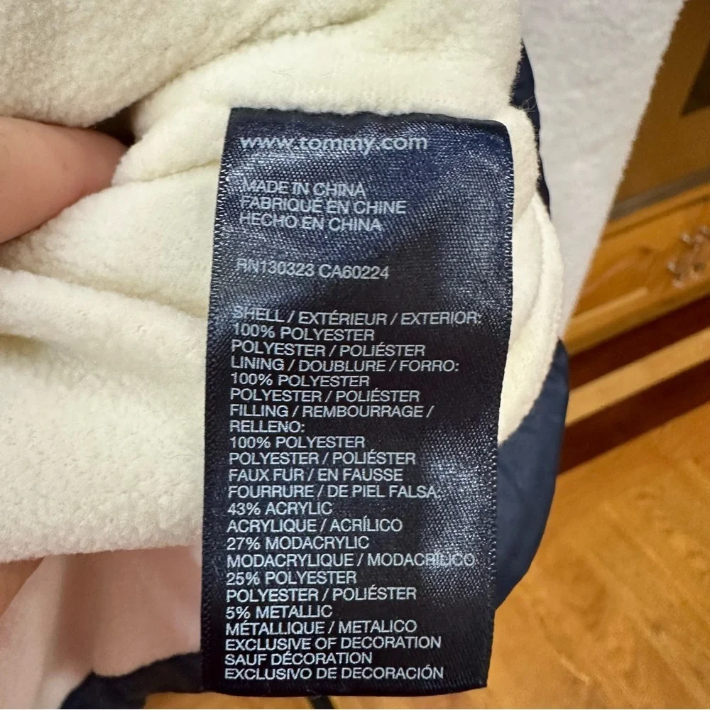 Girls Navy Tommy Hilfiger Winter Coat